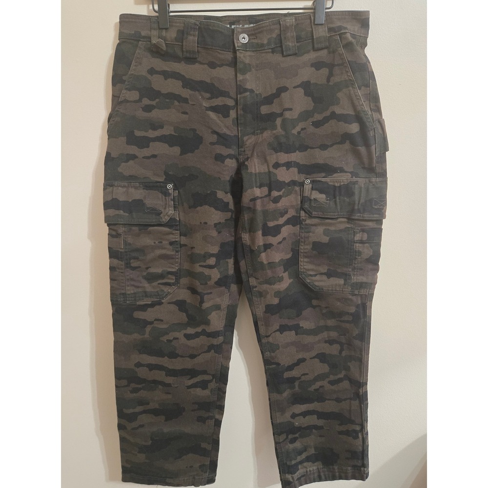 Duluth Trading Flex Fire Hose Men's Work Pants 36x30 Utility Cargo EUC